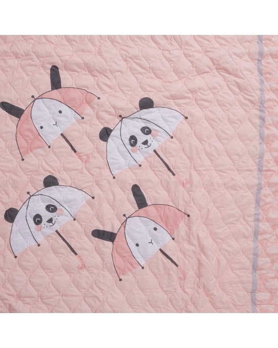 DAS KIDS 4878 ΚΟΥΒΕΡΛΙ ΜΟΝΟ KID ΡΟΖ-ΛΕΥΚΟ-ΓΚΡΙ