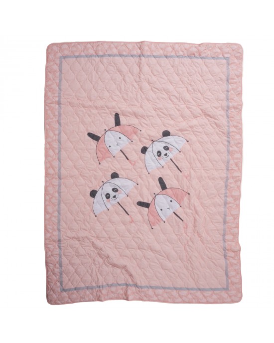 DAS KIDS 4878 ΚΟΥΒΕΡΛΙ ΜΟΝΟ KID ΡΟΖ-ΛΕΥΚΟ-ΓΚΡΙ