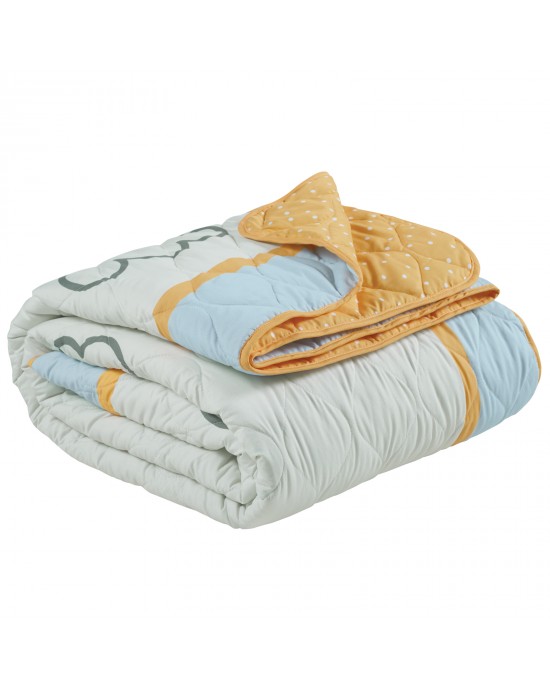 DAS KIDS 4880 ΚΟΥΒΕΡΛΙ ΜΟΝΟ KID ΓΑΛΑΖΙΟ-ΚΙΤΡΙΝΟ-ΜΕΝΤΑ