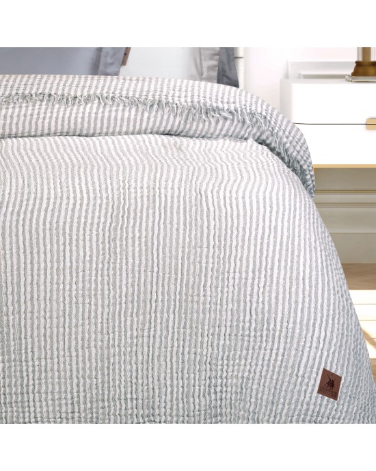 3467 ΚΟΥΒΕΡΤΑ 220X240 GREENWICH POLO CLUB ΓΚΡΙ