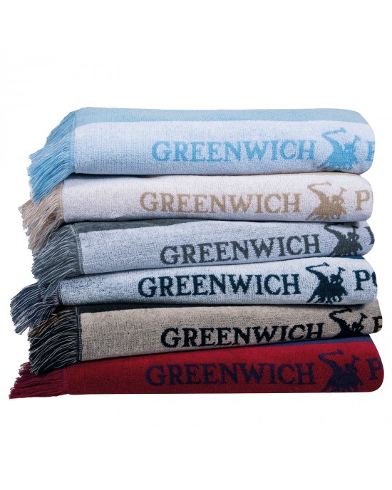 3728 ΠΕΤΣΕΤΑ ΘΑΛΑΣΣΗΣ 90Χ170 GREENWICH POLO CLUB ΓΑΛΑΖΙΟ-ΛΕΥΚΟ
