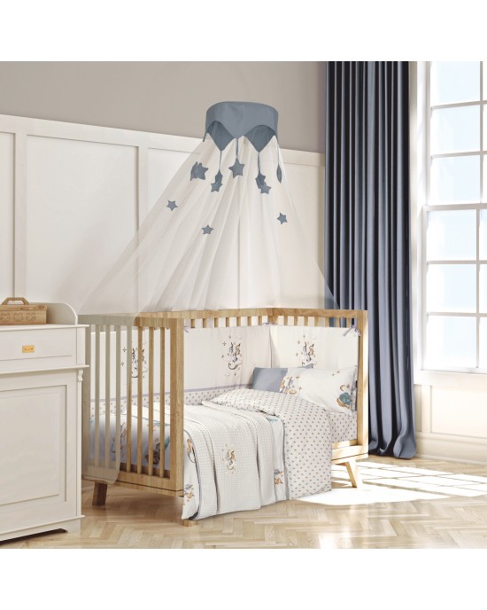 8840 ΚΟΥΒΕΡΤΑ ΠΙΚΕ 110Χ150 ΒΑΒΥ GREENWICH POLO CLUB ΛΕΥΚΟ-ΓΚΡΙ