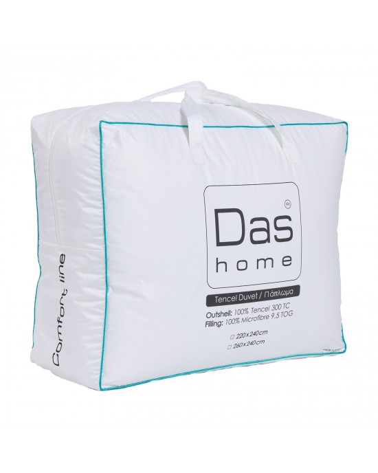 DAS HOME ΠΑΠΛΩΜΑ TENCEL 240Χ260 COMFORT 1429 WHITE