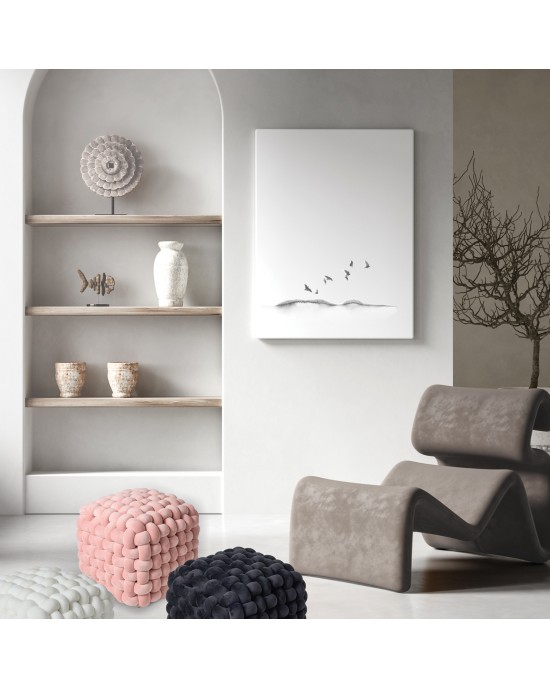 DAS HOME ΔΙΑΚΟΣΜΗΤΙΚΟ ΠΟΥΦ 43Χ43Χ40 2271 BLACK
