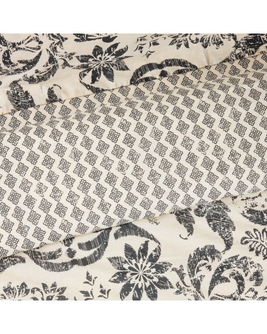 DAS HOME ΣΕΤ ΣΕΝΤΟΝΙΑ KING HAPPY 9677 BLACK, TAUPE