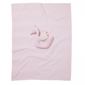 DAS BABY ΚΟΥΒΕΡΤΑ ΠΙΚΕ 75X100 RELAX 4956 PINK, WHITE