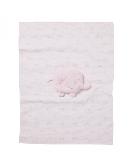 DAS BABY ΚΟΥΒΕΡΤΑ ΠΙΚΕ 75X100 RELAX 4957 GREY, PINK, WHITE
