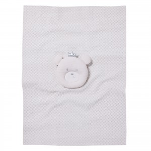 DAS BABY ΚΟΥΒΕΡΤΑ ΠΙΚΕ 75X100 RELAX 4958 GREY, WHITE