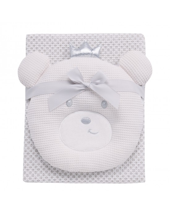 DAS BABY ΚΟΥΒΕΡΤΑ ΠΙΚΕ 75X100 RELAX 4958 GREY, WHITE