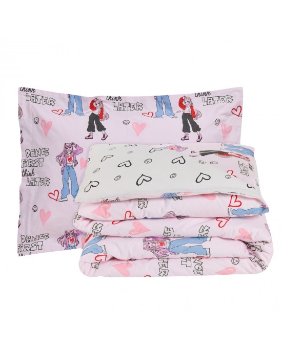 DAS KIDS ΣΕΤ ΣΕΝΤΟΝΙΑ ΜΟΝΑ 4940 GREY, PINK