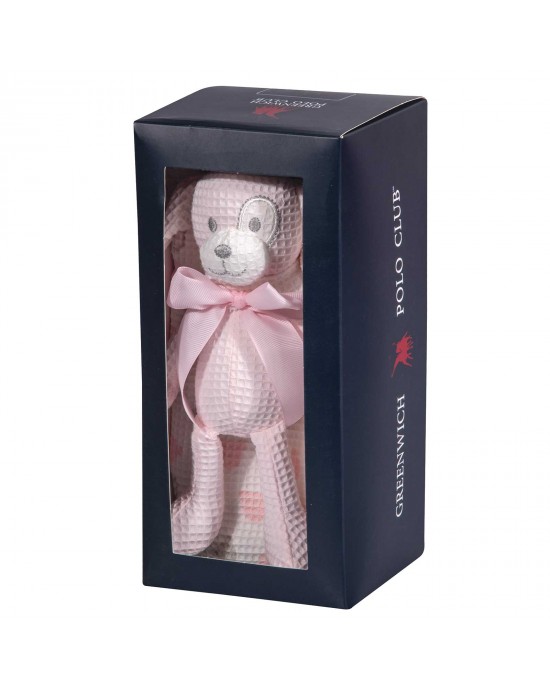 GREENWICH POLO CLUB ΚΟΥΒΕΡΤΑ ΠΙΚΕ 75X100 ΒΑΒΥ ESSENTIAL 8857 PINK, WHITE