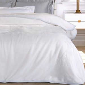 GREENWICH POLO CLUB ΚΟΥΒΕΡΤΑ VELOUR ΜΟΝΗ ESSENTIAL 3470 WHITE