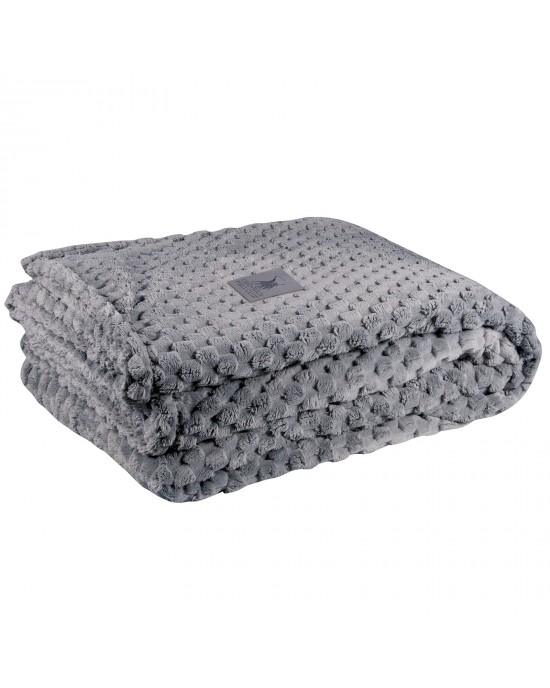 GREENWICH POLO CLUB ΚΟΥΒΕΡΤΑ FLEECE ΥΠΕΡΔΙΠΛH 3476 GREY