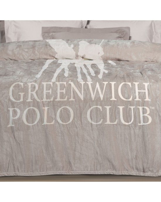 GREENWICH POLO CLUB ΚΟΥΒΕΡΤΑ FLEECE ΥΠΕΡΔΙΠΛH 3490 TAUPE