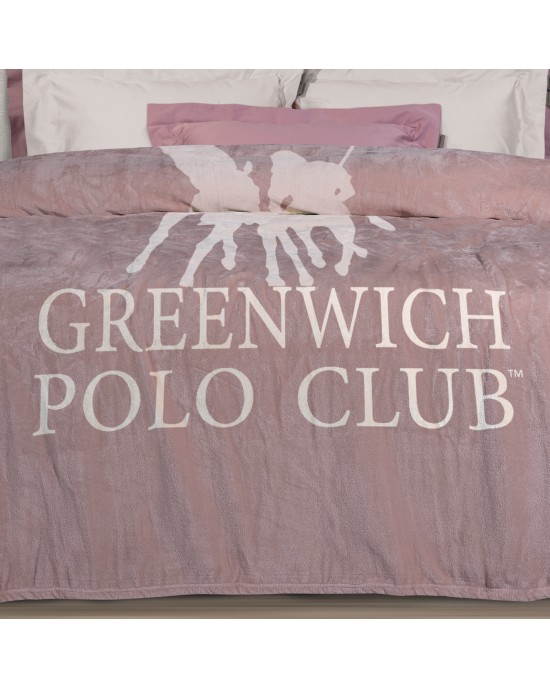 GREENWICH POLO CLUB ΚΟΥΒΕΡΤΑ FLEECE ΥΠΕΡΔΙΠΛH 3491 NUDE