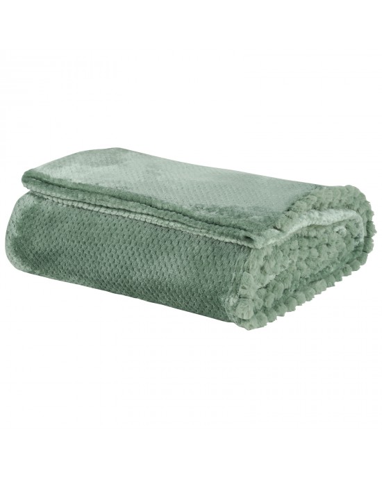 DAS HOME ΚΟΥΒΕΡΤΑ FLEECE 220Χ240 1184 DARK MINT