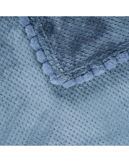 DAS HOME ΚΟΥΒΕΡΤΑ FLEECE 220Χ240 1186 DUSTY BLUE