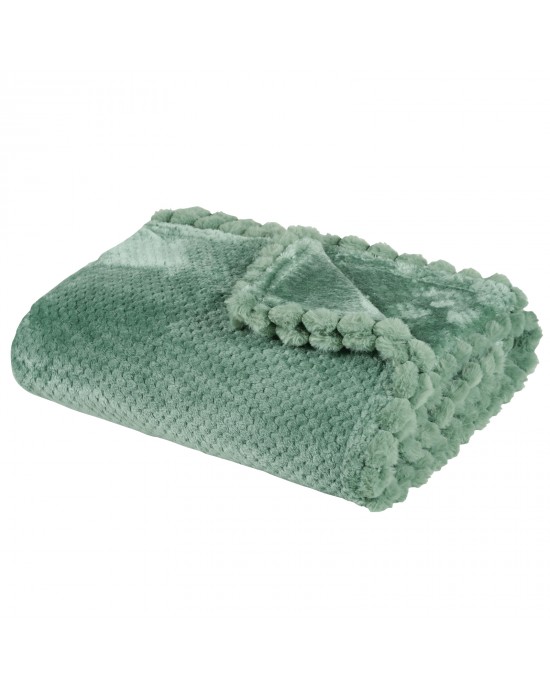 DAS HOME ΚΟΥΒΕΡΤΑ FLEECE 130Χ170 1184 DARK MINT