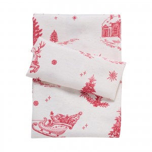 DAS HOME CHRISTMAS ΤΡΑΠΕΖΟΜΑΝΤΗΛΟ 140Χ220 0772 ECRU, RED