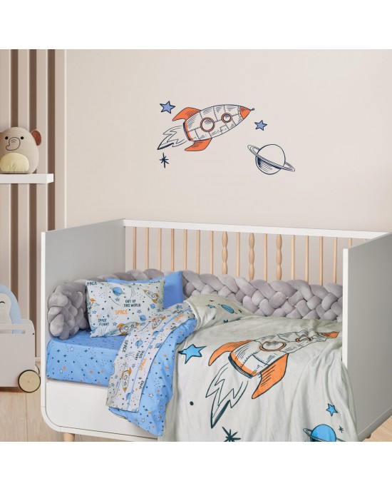 DAS BABY ΚΟΥΒΕΡΤΑ FLEECE 110Χ150 BABY FUN 4912 BLUE, GREY, ORANGE