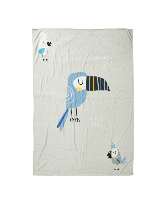 DAS BABY ΚΟΥΒΕΡΤΑ FLEECE 110Χ150 BABY FUN 4914 BLUE, GREY, MINT