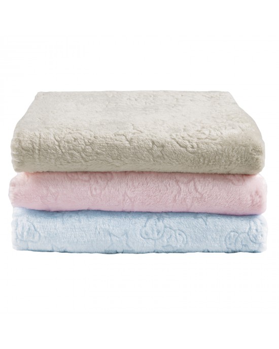 DAS BABY ΚΟΥΒΕΡΤΑ FLEECE 75X100 RELAX 4905 LIGHT BLUE