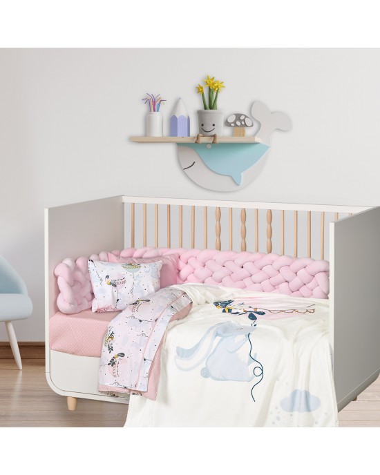 DAS BABY ΚΟΥΒΕΡΤΑ FLEECE 80X110 BABY FUN 4915 LIGHT BLUE, MINT, PINK