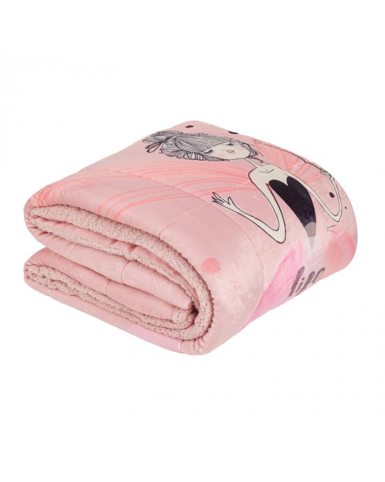 DAS KIDS ΚΟΥΒΕΡΤΟΠΑΠΛΩΜΑ 160Χ220 4973 PINK