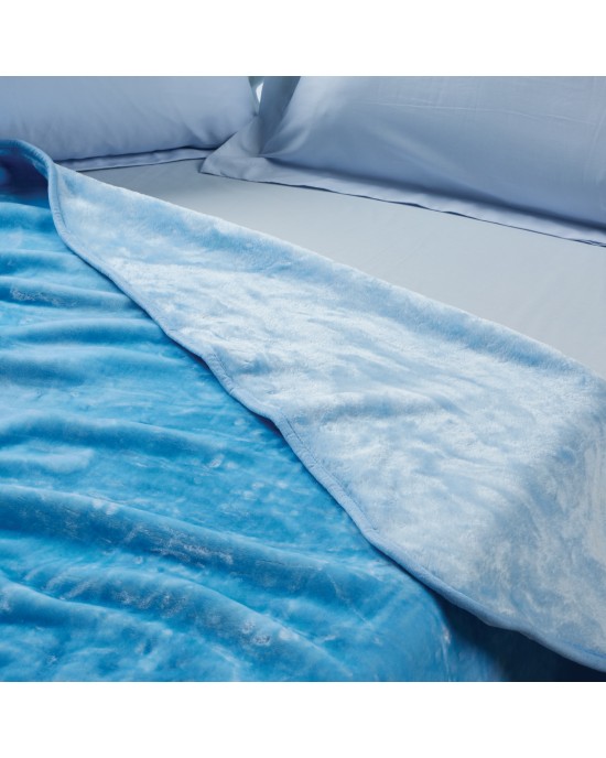 DAS KIDS ΚΟΥΒΕΡΤΑ VELOUR MONH 0291 BABY BLUE