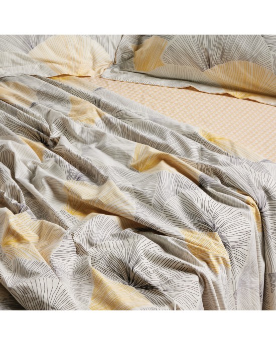 DAS KIDS ΣΕΤ ΣΕΝΤΟΝΙΑ ΜΟΝΑ 4967 GREY, ORANGE Kids bed sheets