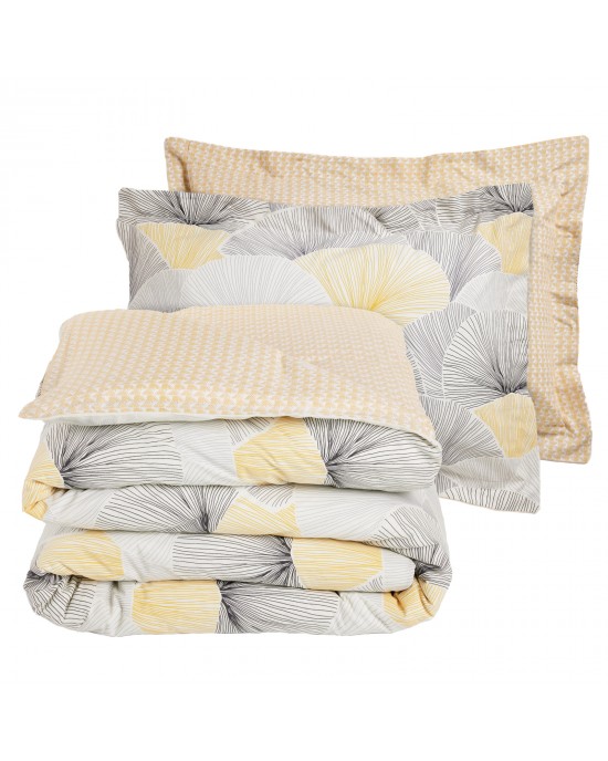 DAS KIDS ΣΕΤ ΣΕΝΤΟΝΙΑ ΜΟΝΑ 4967 GREY, ORANGE Kids bed sheets