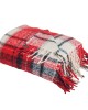 DAS HOME ΚΟΥΒΕΡΤΑ ΚΑΝΑΠΕ FAUX MOHAIR 1379 BLACK, RED