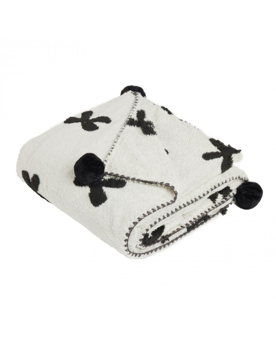 DAS HOME ΚΟΥΒΕΡΤΑ ΚΑΝΑΠΕ JACQUARD FLEECE 1382 BEIGE