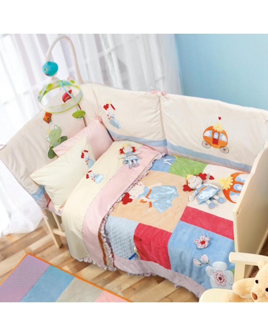 6511 ΠΑΝΤΑ ΚΟΥΝΙΑΣ BABY DREAM EMBROIDERY 45*195 ΡΟΖ Πάντες κούνιας