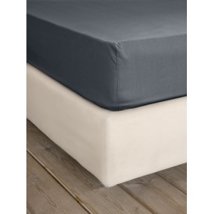 Σεντόνι Υπέρδιπλο με Λάστιχο Unicolors - Midnight Gray