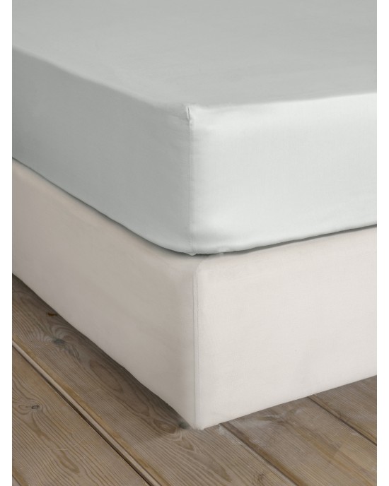 Σεντόνι Υπέρδιπλο με Λάστιχο Superior Satin - Soft Gray