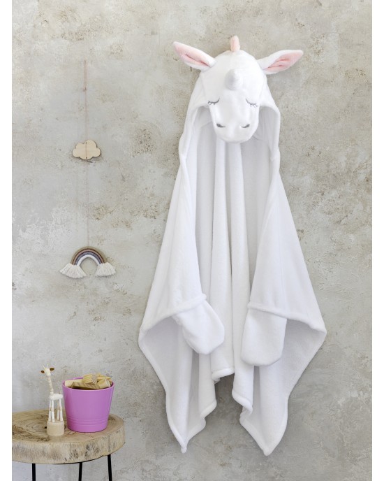 Παιδική κάπα 70x120 με κουκουλα - Licorne