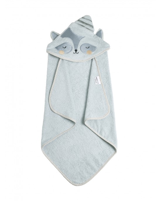 Κάπα 75x75 - Sleepy Racoon Nursery bath capes
