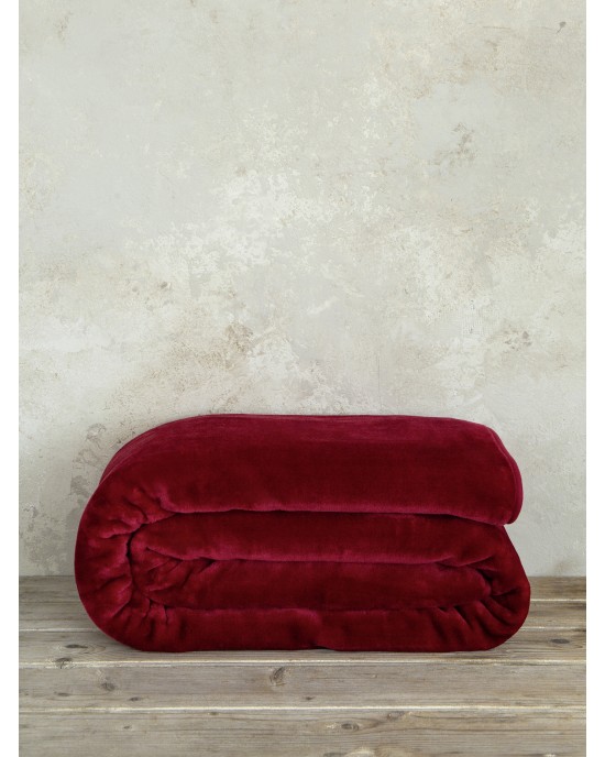 Κουβέρτα Βελουτέ Υπέρδιπλη 220x240 Coperta - Red Κουβέρτες