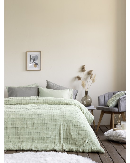 Κουβέρτα/Πάπλωμα Υπέρδιπλο 220x240 - Weave Mint