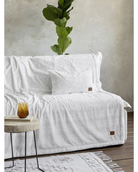 Κουβέρτα καναπέ 130x170 - Velure Cream