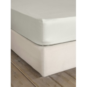 Σεντόνι Μονό με Λάστιχο Superior Satin - Fog Beige