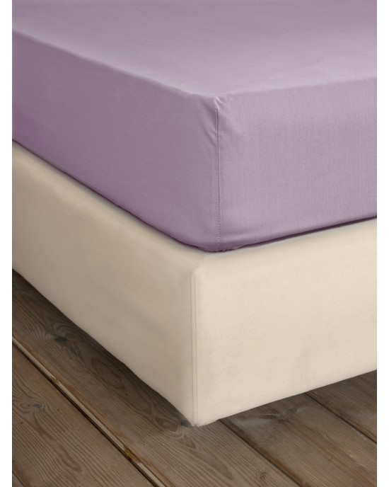 Σεντόνι Μονό με Λάστιχο Unicolors - Pale Mauve