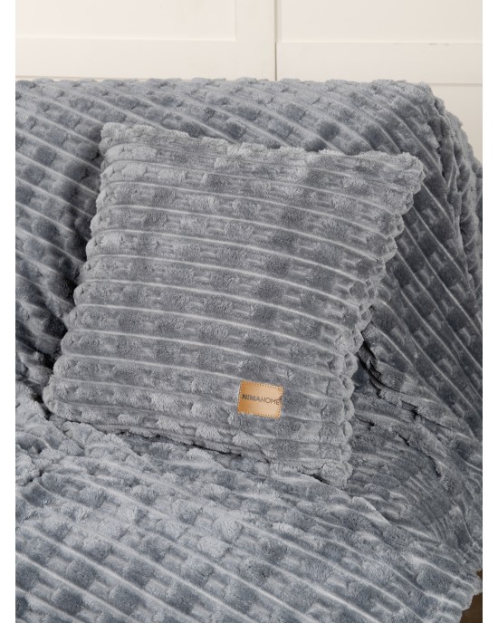 Διακοσμητική Μαξιλαροθήκη 45x45 - Savara Dark Gray