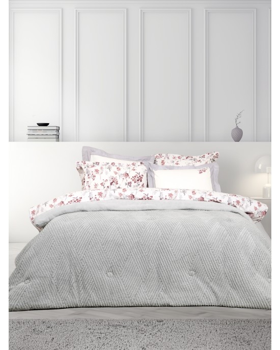 Κουβέρτα/Πάπλωμα Μονό 160x220 - Velva Light Gray