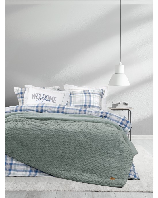 Κουβέρτα/Πάπλωμα Υπέρδιπλο 220x240 - Muffle Smoky Green
