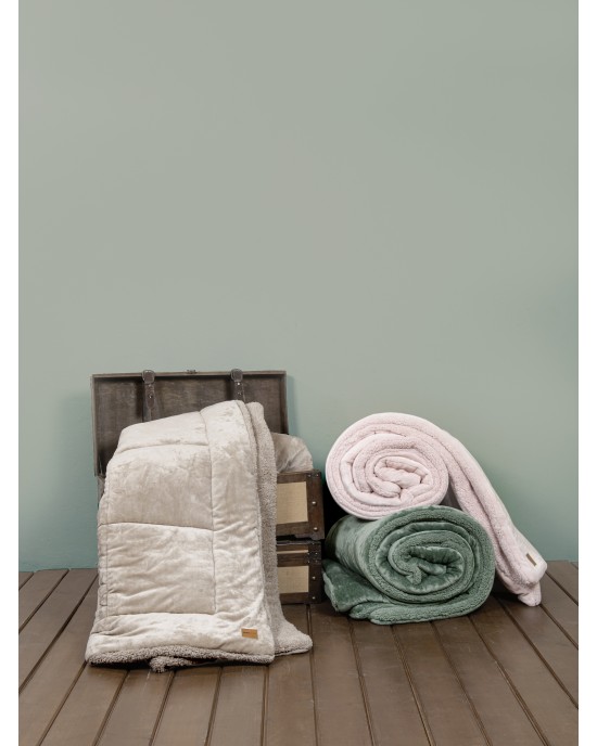 Κουβέρτα/Πάπλωμα Μονό 160x220 - Cira Nude Pink