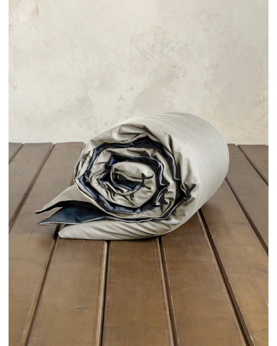 Παπλωματοθήκη Γίγας Colors - Oat Beige / Midnight Gray