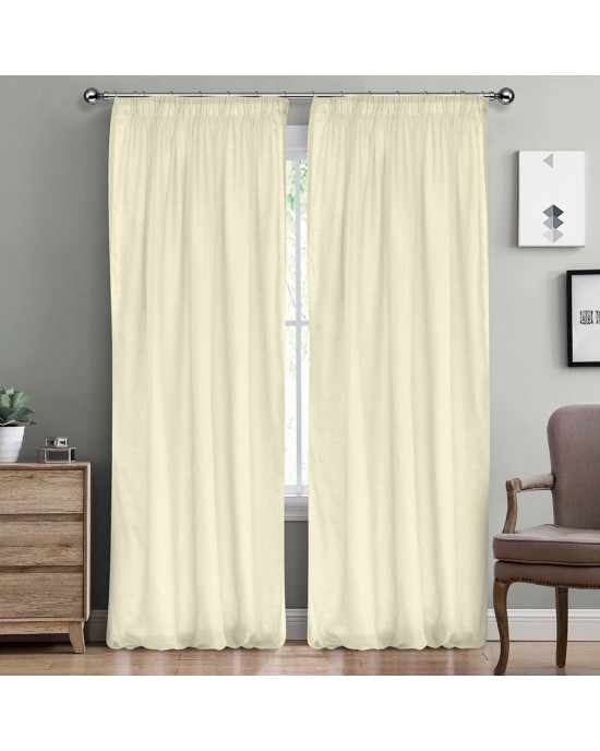 LINO ΚΟΥΡΤΙΝΑ LINE ΜΕ ΤΡΕΣΑ 102 BEIGE 300X295
