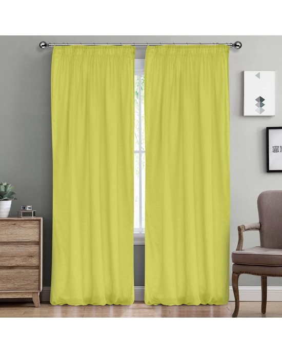 LINO ΚΟΥΡΤΙΝΑ LINE ΜΕ ΤΡΕΣΑ 201 LEMON 145X295
